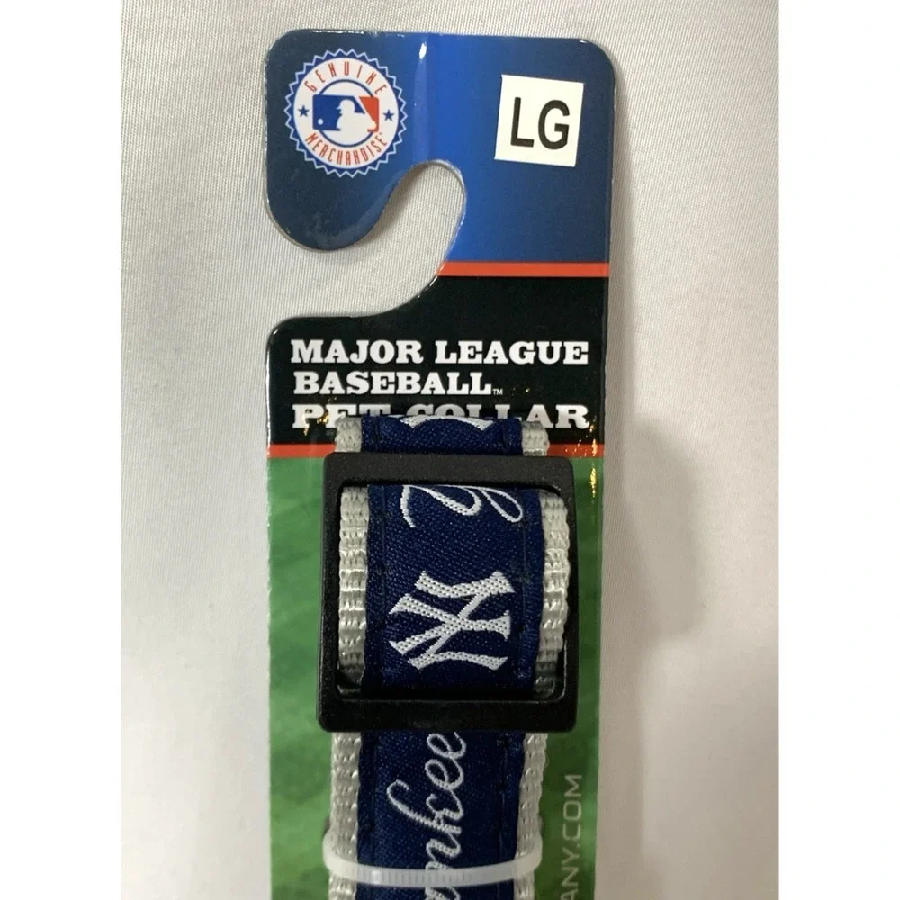 New York Yankees MLB Dog Collar Large Webbing Strap 1